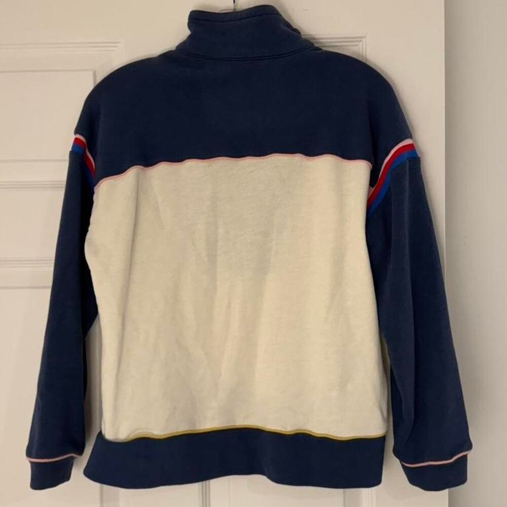 Anthropologie Pilcro Colorblock Quarter Zip Pullover Sweatshirt NWOT XS Retro - Picture 2 of 4